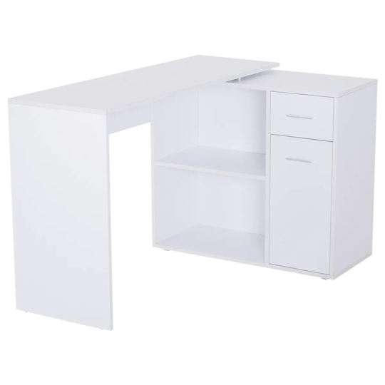 Zennor Berkeley Rotating Corner L-Shape Desk - White