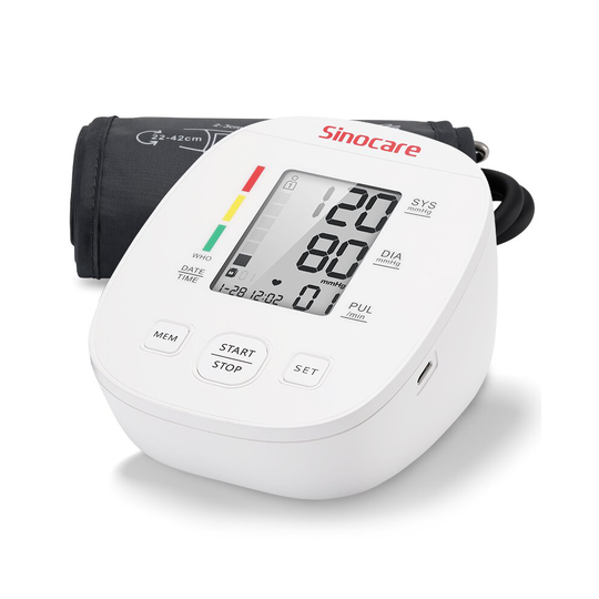 Sinocare LCD Automatic Blood Pressure Monitor Upper Arm Pulse Machine