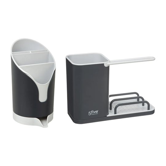 5Five Neo Cutlery & Sink Caddy Set - Grey