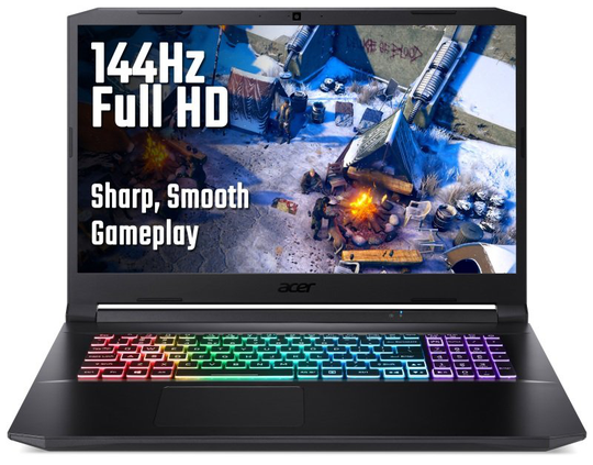 Acer Nitro 5 AN517-54 Gaming Laptop, Intel Core i7-11800H, 8GB RAM, 512GB PCIe SSD, NVIDIA GeForce RTX 3060 6GB, 17.3" Full HD IPS 144Hz, Windows