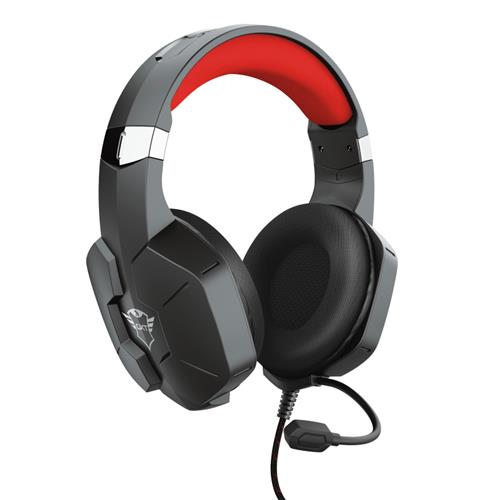 Trust GXT 323 Carus Wired Headset Head-band Gaming Black Red