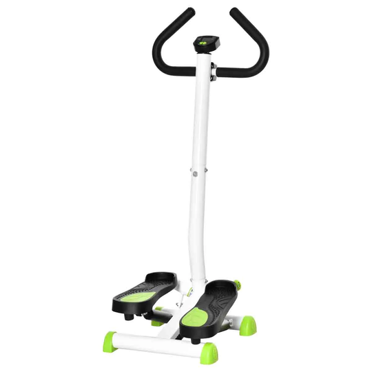 HOMCOM Adjustable Stepper Aerobic Ab Exercise Machine With Lcd Screen & Handlebar