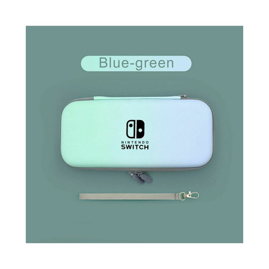 (Blue-green) Hard Carrying Case For Nintendo Switch OLED Protect Storage Bag with Card Slot