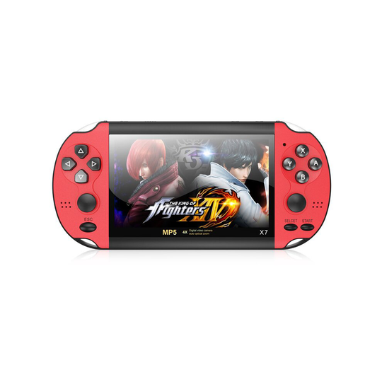 (Red) X7 Retro Handheld Game Console 4.3 inch 8GB Built In 10000 Games