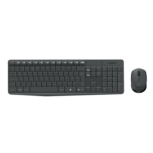 Logitech MK235 Wireless and Mouse Combo keyboard USB AZERTY French Grey