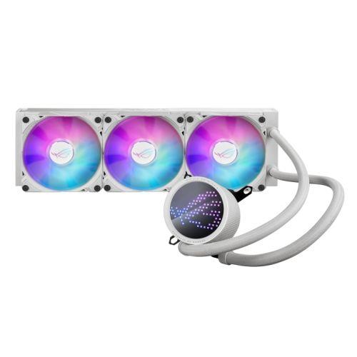 Asus ROG Ryuo III 360 ARGB 360mm Liquid CPU Cooler 8th Gen Asetek Pump 3 x ARGB Fans Anime Matrix LED Display White Edition
