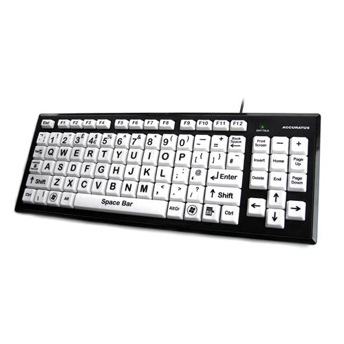 Accuratus KYB-MON2BLK-UCUH keyboard USB QWERTY English Black White