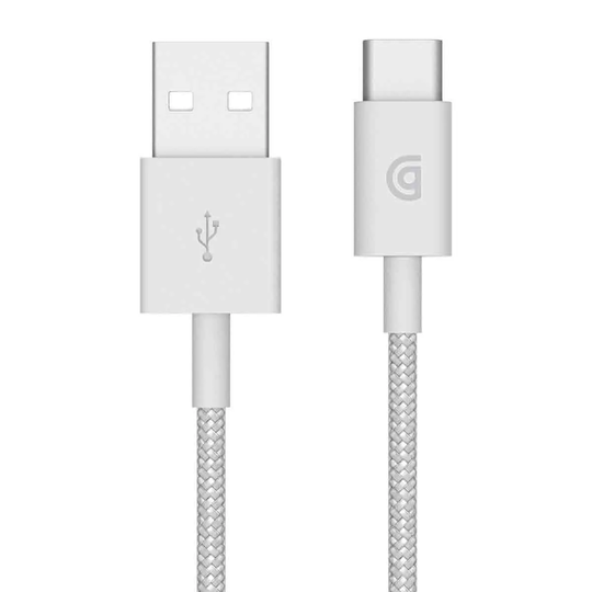 Griffin Charge/Sync Braided Cable USB-A to USB-C 1M - Silver