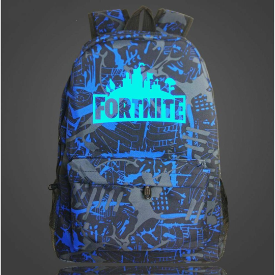 (Blue Graffiti) Luminous Fortnite Backpack | Glow In The Dark