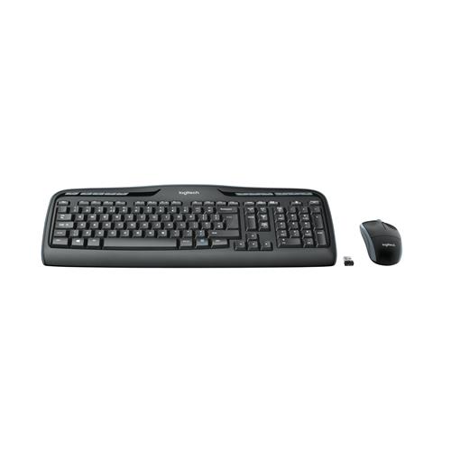 Logitech Wireless Combo MK330 keyboard Mouse included USB QWERTZ German Black