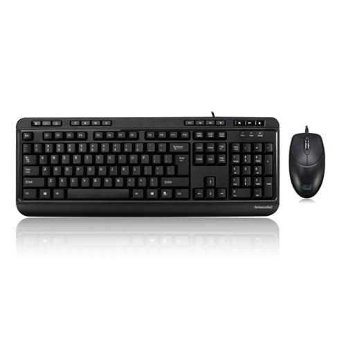 Adesso AKB-132CB-UK keyboard USB QWERTY UK English Mouse included Black