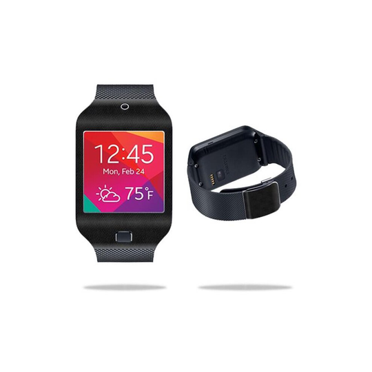 MightySkins SAGGE2NEO-Black Leather Skin for Samsung Galaxy Gear 2 Neo Smart Watch, Black Leather