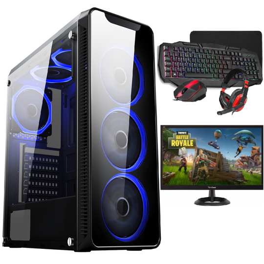 Fast Gaming PC Bundle Core i5 8GB RAM 1TB GT710 2GB Monitor Wi-Fi