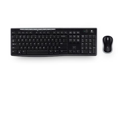 Logitech Wireless Combo MK270 keyboard Mouse included RF Wireless QWERTZ Czech Black