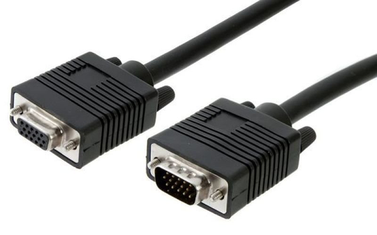 Xenta VGA Monitor Extension Male-Female Black Cable 2M