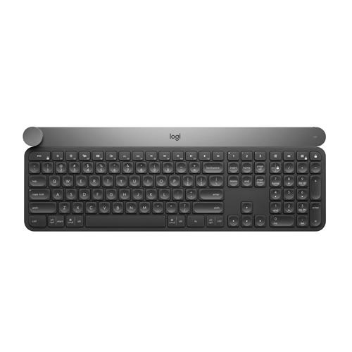 Logitech Craft Advanced with creative input dial keyboard RF Wireless + Bluetooth QWERTY English Black Grey