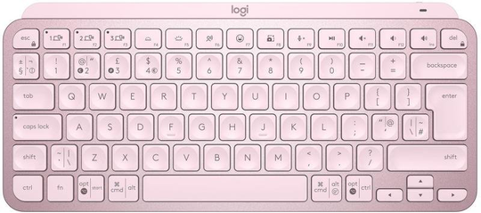 Logitech MX Keys Mini Backlit Bluetooth Wireless Keyboard, Rose