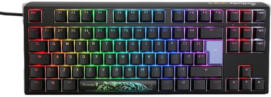 Ducky One 3 Classic TKL Mechanical USB Keyboard in Galaxy Black, Tenkeyless, RGB, UK Layout, Cherry MX Silent Red Switches