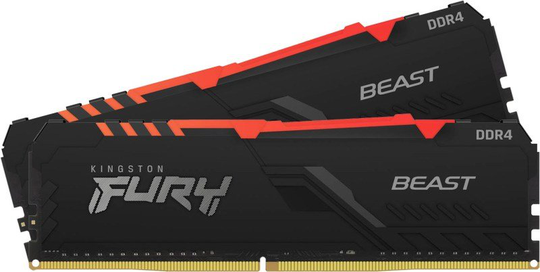Kingston Fury Beast 16GB (2 x 8GB) 3200MHz DDR4 Ram - Rgb