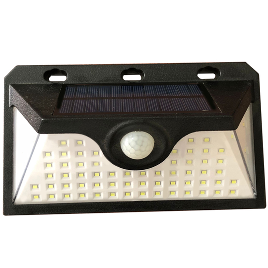 66 LED Outdoor Waterproof Motion Sensor - Solar Recharged Security Multi Mode LED Wall Light
