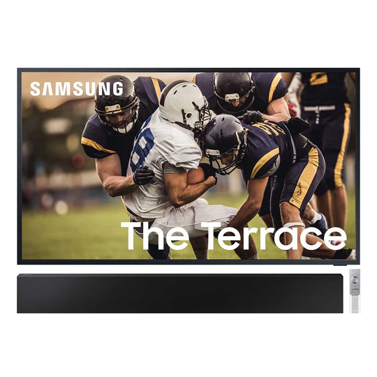 Samsung 2021 55" The Terrace QLED Smart Outdoor TV & Half Price Smart Soundbar Bundle