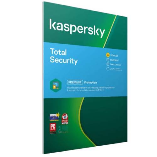 Kaspersky Total Security 2022 (3 Devices, 2 Years) - Antivirus, Secure VPN and Password Manager