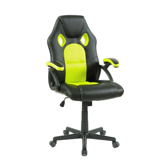 Neo Direct Green Swivel and Tilt PU Leather Mesh Office Racing Chair