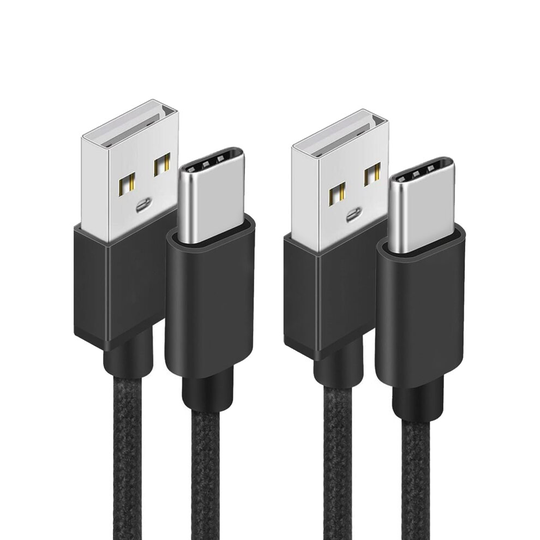 PS5 Controller/Pulse 3D Wireless Headset Charger Braided Cable 3 Meters USB/Type C 2 Pack