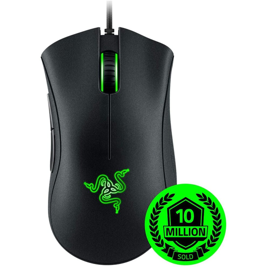 Razer DeathAdder Essential Gaming Mouse: 6400 DPI Optical Sensor - 5 Programmable Buttons - Mechanical Switches - Rubber Side Grips - Classic Black