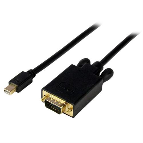 StarTech.com 15 ft Mini DisplayPort to VGA Adapter Converter Cable mDP to VGA 1920x1200 - Black