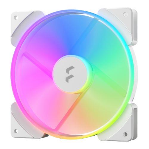 Fractal Design Prisma AL-14 14cm ARGB PWM Case Fan 7 Blades Long Life Sleeve Bearing 1700 RPM White