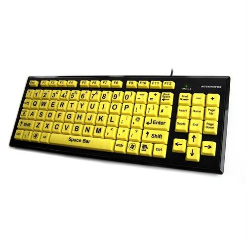Accuratus KYB-MON2VIS-UCUH keyboard USB QWERTY English Black Yellow