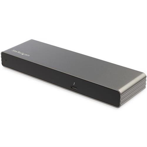 StarTech.com Thunderbolt 3 Dock - Dual 4K 60Hz Monitor TB3 Laptop Docking Station with DisplayPort HDMI & 1080p VGA - 85W Power Delivery & Charging - 2x USB-A Ethernet - Mac & Windows