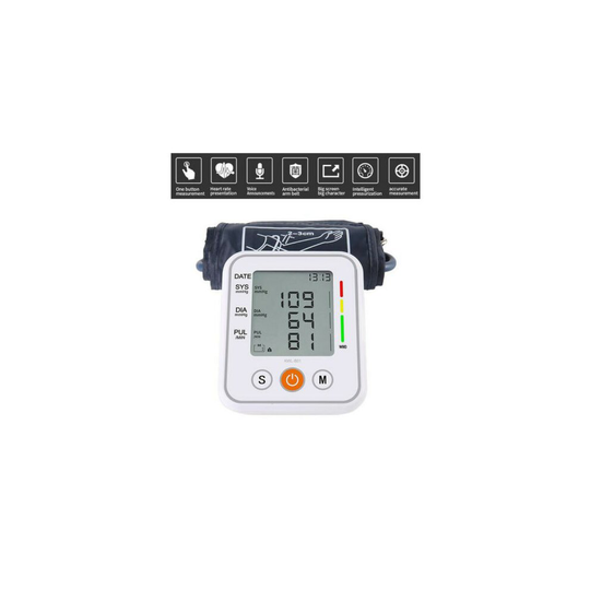 Portable Household Arm Band Sphygmomanometer Blood Pressure Monitor