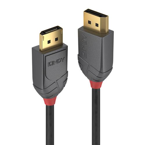 Lindy 0.5m DisplayPort 1.4 Cable Anthra Line