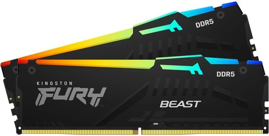 Kingston Fury Beast Rgb 32GB 5200MHz DDR5 CL40 Dimm Memory - Black