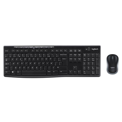 Logitech Wireless Combo MK270 keyboard Mouse included USB AZERTY Belgian Black