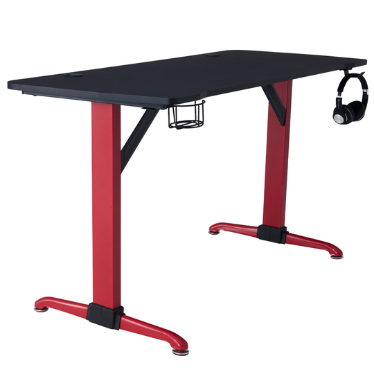 1.4 m Gaming Desk Computer Table PC Laptop RGB LED Lights Racing Crenex