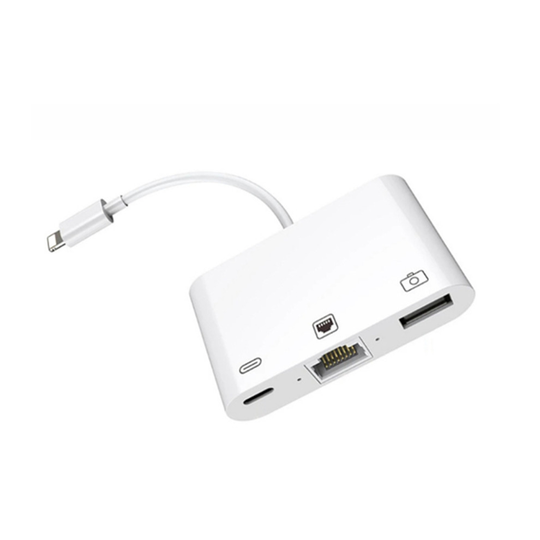 3 In 1 100M NIC Lightning Converter Mobile Phone Tablet To RJ45 Ethernet Cable Interface for Apple