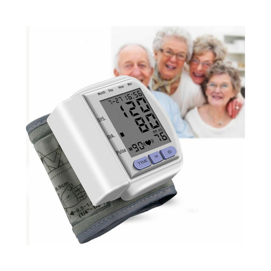 Automatic Digital Wrist Blood Pressure Monitor BP Cuff Gauge Home