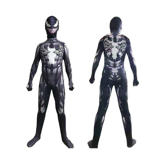 (7-8 Years) Kids Boys Venom Black Spiderman Superhero Cosplay Costume Jumpsuits Playsuit