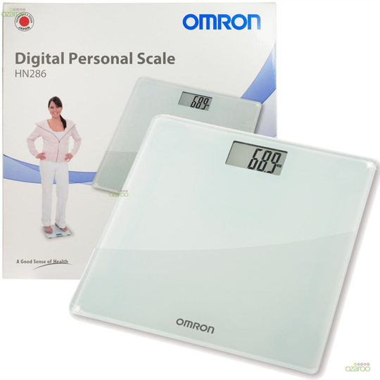 Omron Personal Digital Body Weight Bathroom Weighing Scales + LCD Display, HN286