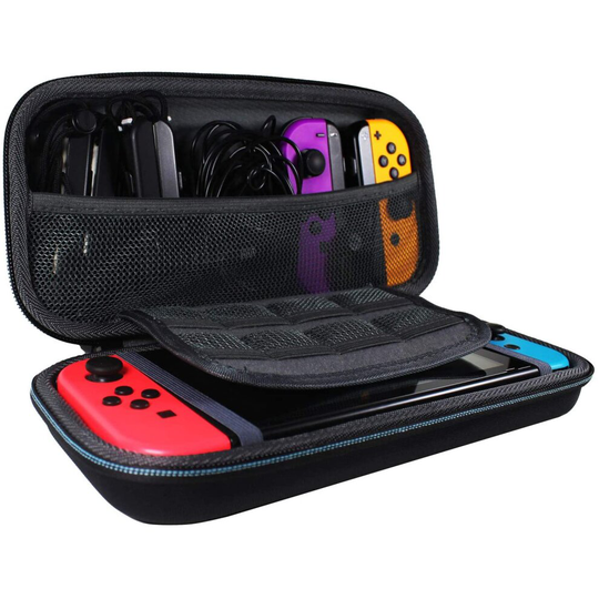 TUDIA EVA Travel Carrying Hard Case Designed for Nintendo Switch, Hard Shell Protective Case Fits Nintendo Switch Console, Game Cards, Charger &