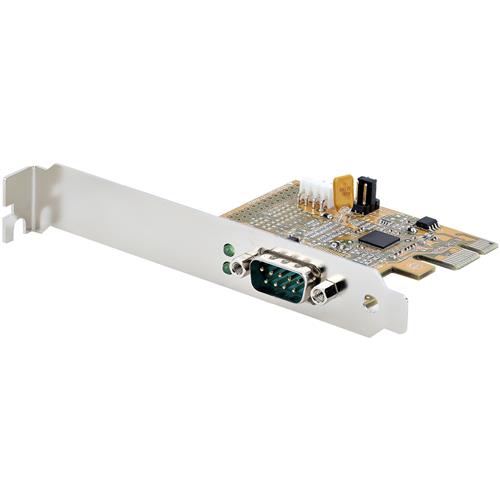 StarTech.com PCI Express Serial Card PCIe to RS232 (DB9) Serial Interface Card PC Serial Card w/ 16C1050 UART Standard or Low Profile Brackets COM Retention Windows & Linux