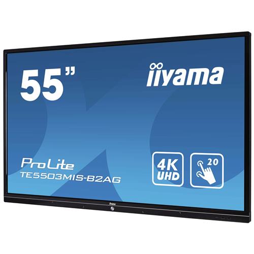 iiyama TE5503MIS-B2AG interactive whiteboard 139.7 cm (55") 3840 x 2160 pixels Touchscreen Black