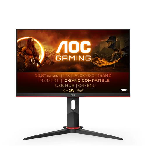 AOC G2 24G2U/BK computer monitor 60.5 cm (23.8") 1920 x 1080 pixels Full HD LED Black