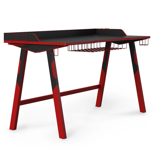 Equinox Cosmos Gaming Desk - Black/Red