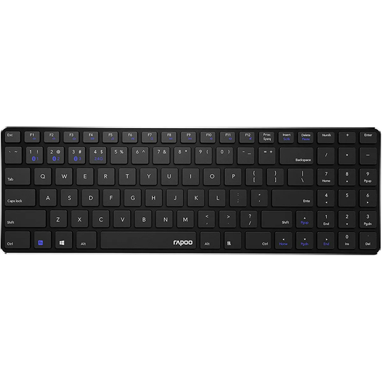Rapoo E9100M Multi-mode Wireless Ultra-slim Keyboard - Black
