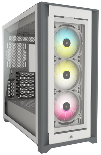 Exdisplay Corsair iCUE 5000X Rgb Tempered Glass Mid-Tower Atx Pc Smart Case White
