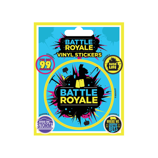 FORTNITE Battle Royale Vinyl Sticker Sheet of 5 Individual Stickers